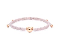 Heart with Matt Rope Bracelet BR-1505-RO-GP